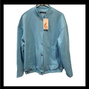 NEW Women’s‎ Blue Snap Up Jacket Pretty Garden M (with tags)